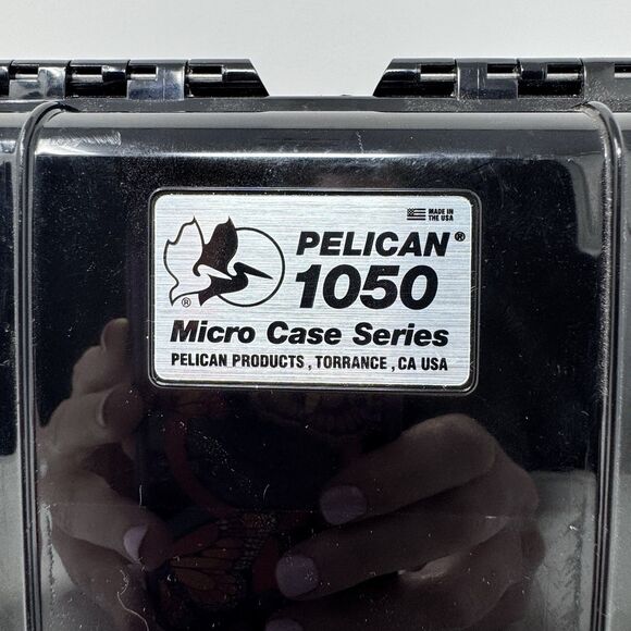 Pelican 1050 Micro Case Black Go Pro Camera Phone Travel Protection 7”x4”x3” - Picture 7 of 11
